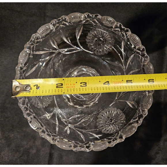 McKee Innovation Bowl Compote Cut Crystal Antique Glass - SET OF 2 - Picture 2 of 8